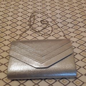 Milisente Evening Bag, Silver Shimmer